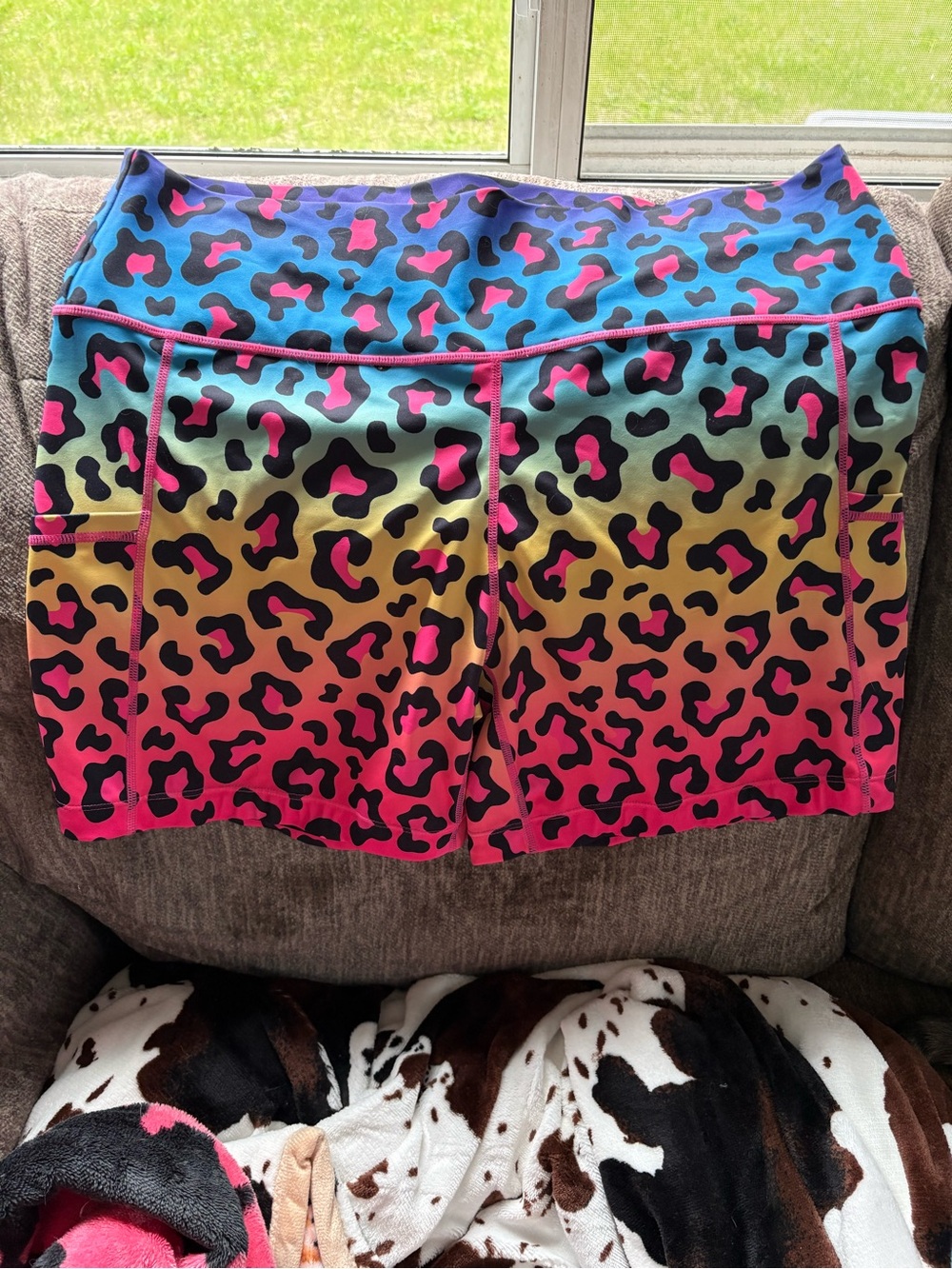 Constantly Varied Gear Purple and Pink Rainbow Leopard Retired Shorts 5’inseam
